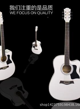 电箱吉他寸椴木BOL缺角木吉他1练习吉民它谣吉他成人学生哑4光厂