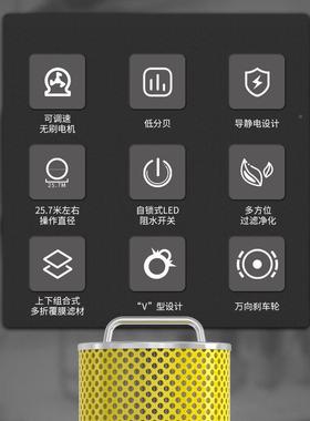 粉柯琳德GS-120Q洁L净室吸尘46053器干式大吸2力1200W功率20容量