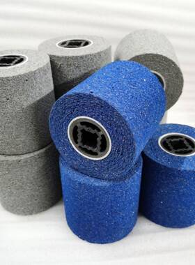 厂家力直销锈橡胶轮金属拉丝轮黑金刚砂OBX轮弹抛光轮钢砂布轮不