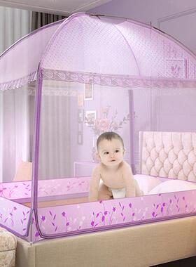 摔加密加高蒙古包蚊帐0.KGU9用m家15米1.8m支架防有底宿.舍三开门