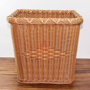 PP仿纸编织篮正方形巾筐衣篮毛布脏草筐纳桶可水洗收防潮防霉JXC