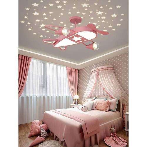 飞机灯儿童间房吸顶吊灯创简约现代意家用室卧灯温馨男孩UIU女孩