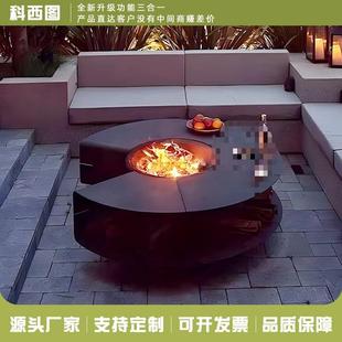 围户外真火壁炉家用取暖CDQ器别墅院酒烤火精炉装 饰民庭宿篝火炉