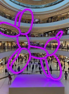 气球狗霓虹灯紫色发HWA光气条氛装饰LED型发光图案灯广造告小牌线