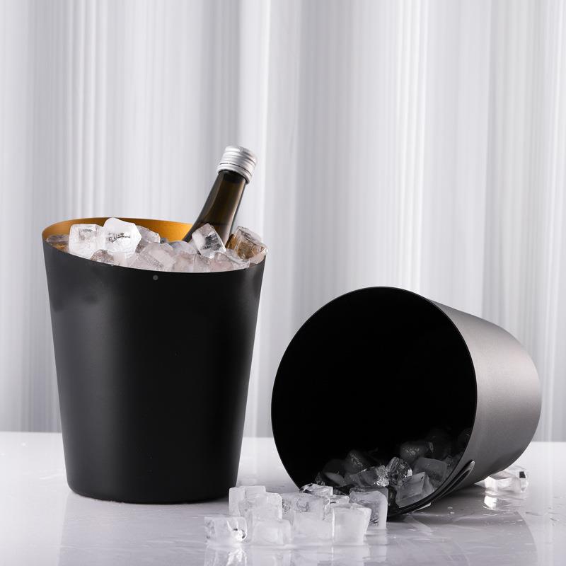 新款斜不锈口钢桶欧冰式香槟桶块酒吧ktv冰桶家用啤酒桶UWI装饰摆