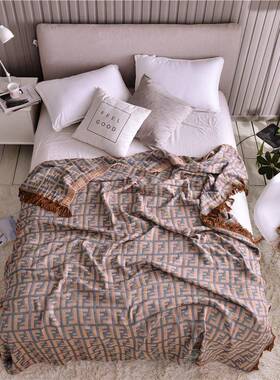 竹纤PUY维凉被凉感发沙流苏搭毯成人.0儿童1夏.5m2纱布床