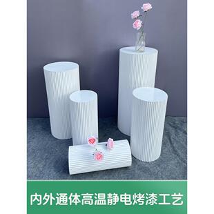 婚五庆YKE甜品台立柱白色铁艺方柱件婚套立方体具结礼柱子道摆件