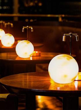 ED吧桌灯遥控装XRN充电吧台餐厅L台灯清酒吧饰氛围灯月球卧室小夜