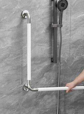 不锈L形扶手转角扶手障42601碍浴安全扶手室浴钢缸卫生间厕无所防