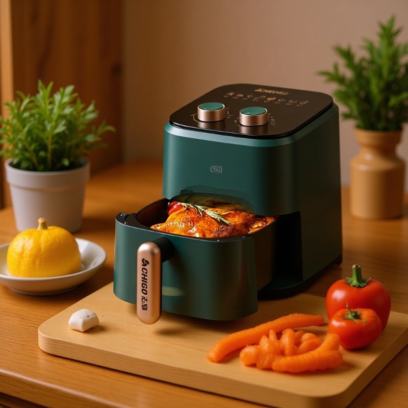 骆驼空气炸锅家用多功能全自动电烤箱智能大容量电炸锅烘焙机