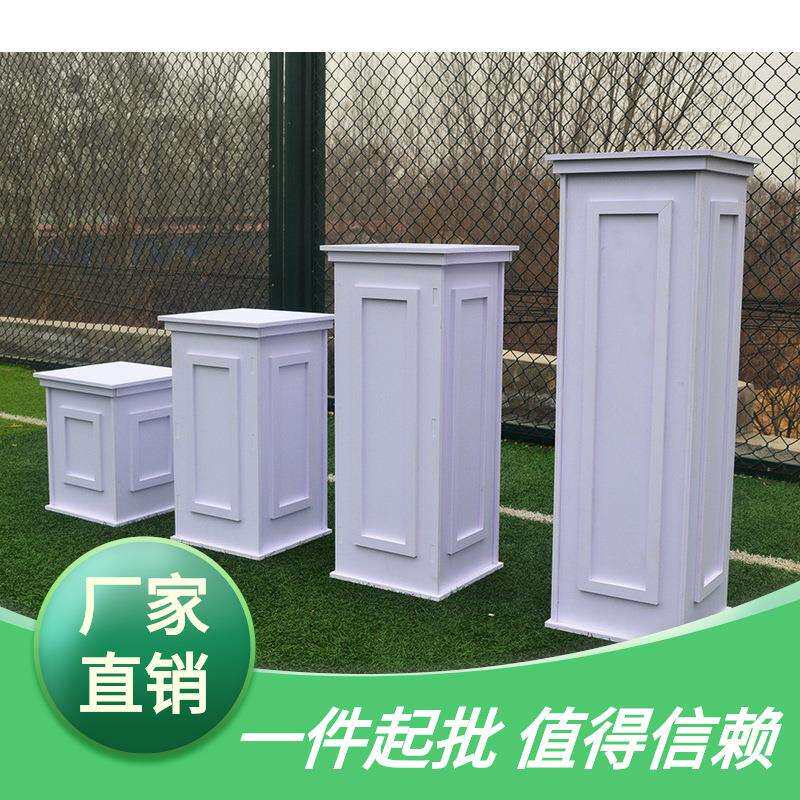 方柱拆分婚礼PVC道具户外路引路引新款欧式白婚庆罗马柱方柱木质