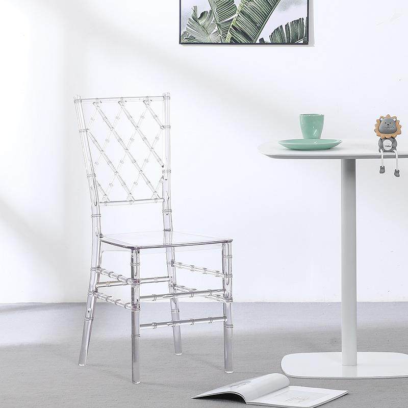 婚庆椅酒店宴会椅透明水晶椅古堡竹节椅婚宴餐厅礼堂户外酒店桌椅