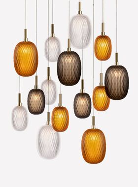 卧室床头吊灯2024新款创意组合小吊灯别墅复式楼设计师艺术吊灯