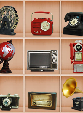 复古装饰艺术摆件创意家居饰品店铺怀旧布置装饰小摆设工艺品模型