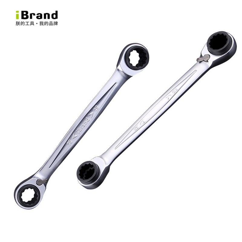 多功能双头棘轮扳手快速四用双头眼镜梅花汽车维修五金工具套装