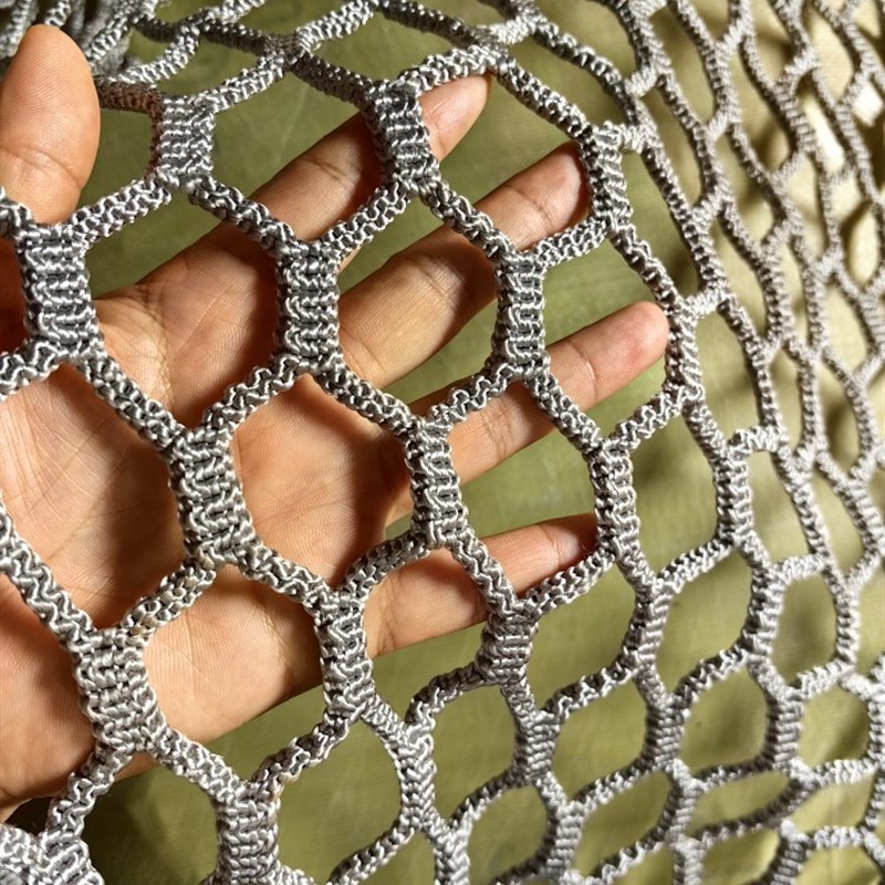 变色锦纶六角网防坠网游乐园防护网蹦床攀爬网异形网丛林穿越魔网