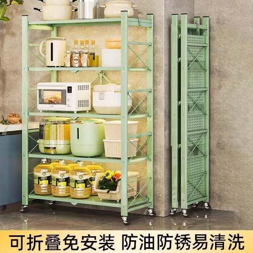 叠架置物架家用81021743多层收纳书架杂物间整架折地下室储物架落