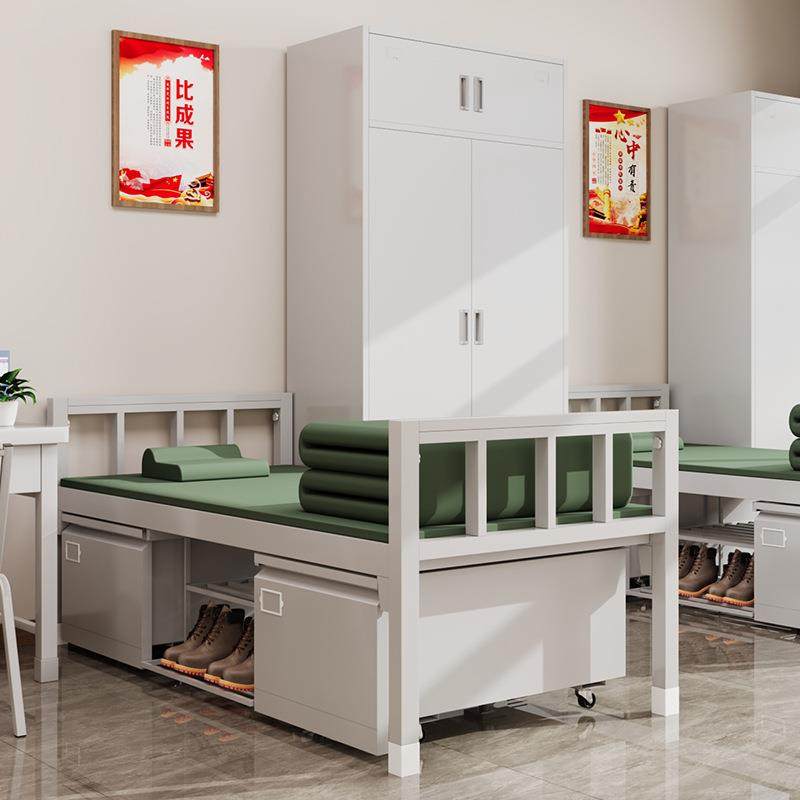 41层制式营具上下床双高低床单HY-YJ-00位宿舍上下铺内柜务学习桌