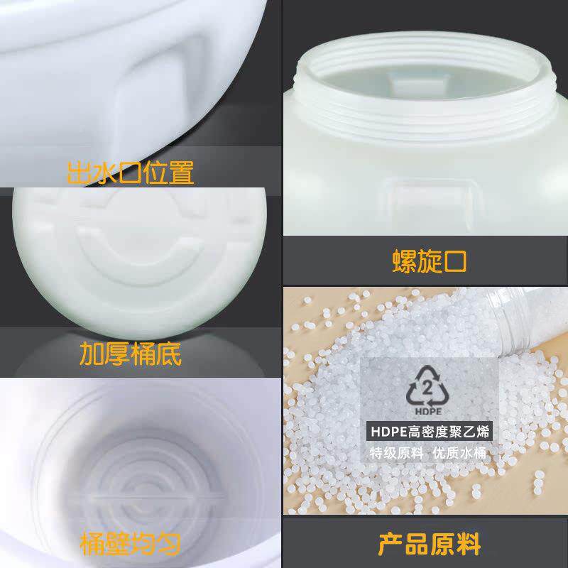 新品QQK储家用加款立式圆厚形200升1-吨桶水桶带盖塑料5桶大号鱼
