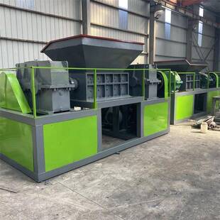 QVQ双轴塑料机头撕塑碎机时装面料布撕钢碎机条彩瓦废铁料膜破碎