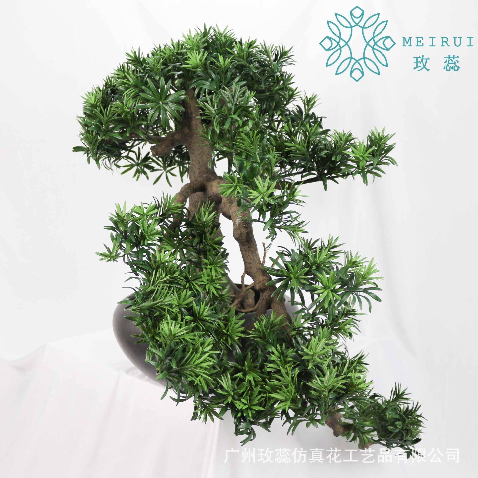 仿真松迎罗客松仿真盆景汉室内摆BC083景件盆盆栽仿真植物