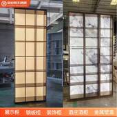 高端不属钢锈发光酒柜亚克力背01展示柜景钢板金装 饰轻奢酒柜嵌入