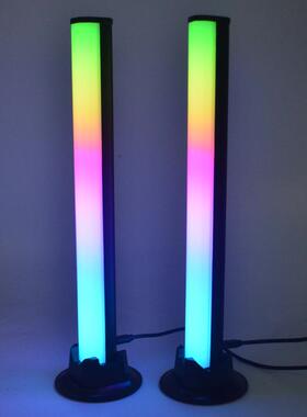 rg707b拾音氛围灯电脑桌电竞房间乐室气氛七彩音声控卧音频节面奏