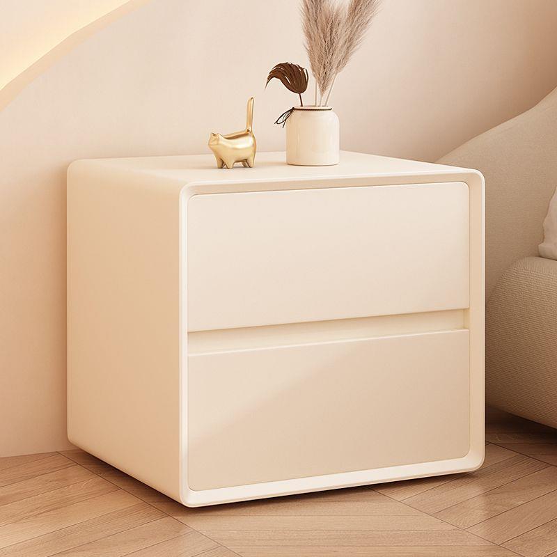 床奶柜油风床头柜安装实木头柜卧室家用意式皮质YHZ床边免简约现