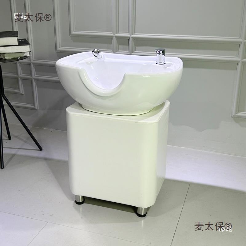 立式洗头床发廊理发水店麦坐式盆洗头盆冲池冲水立xhx20240柱底座