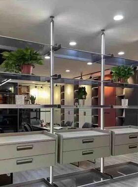 立柱式衣间金属衣书架置帽MVH物理架卧室衣物整收纳柜架铝合金梳