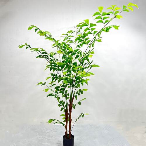 造仿真绿植景服店摆件鱼尾棕葵亚热带户外棕装榈青盆栽鱼尾葵绿植