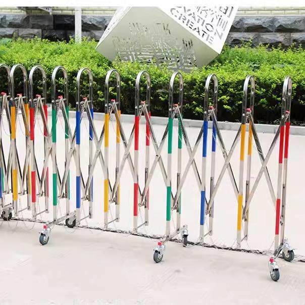 钢伸缩护锈栏幼儿园围挡可移折动叠防护栏临时安全施TTV工活不动