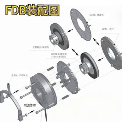 PRE转CIMA制动器FDB17抱N24齿刹车片ABM0电机子6NM闸摩擦片原装进