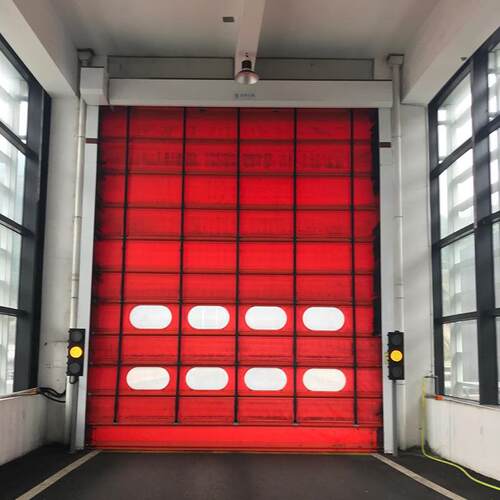 708自尘动升降pcv快速堆积门工业性大门大型工厂柔抗风防堆积门