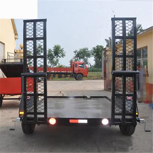 履平带路拖车小型挖掘机平板运输车钩机板拖车45压机平板车