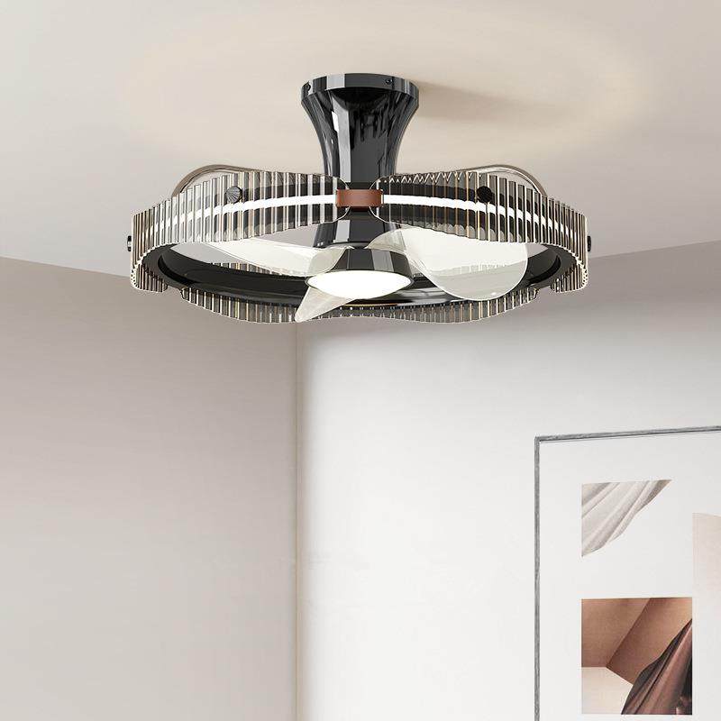 中古卧室风扇灯创意复古餐厅灯具风扇一体2025新型吸顶式电风扇灯