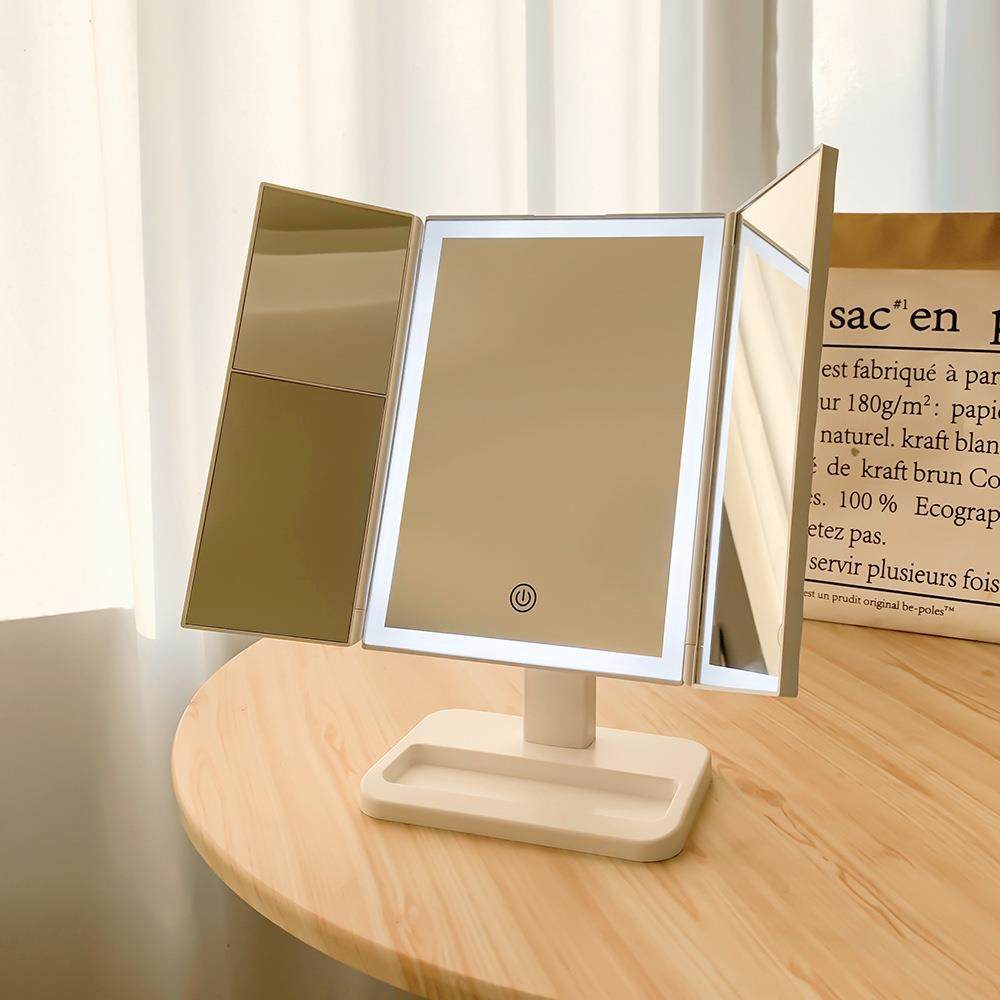 led化妆镜台式桌面梳妆镜带灯宿舍贝壳镜智能补光美妆化妆镜,纺织面料/辅料/配套,纺织机械配件,淘宝优惠券,粉丝福利购,淘宝优惠卷