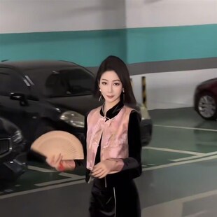 盘扣显瘦马夹 新中式 新款 女2024年冬季 连衣裙 国风马甲两件套套装