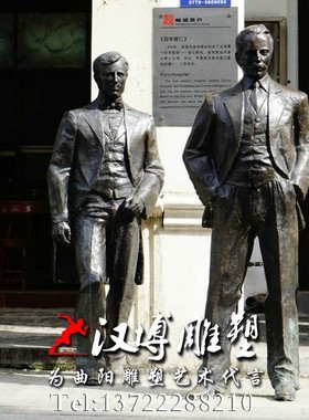玻璃钢铸铜风俗街雕塑人物做买卖推车雕塑民俗小品步行街装饰定制