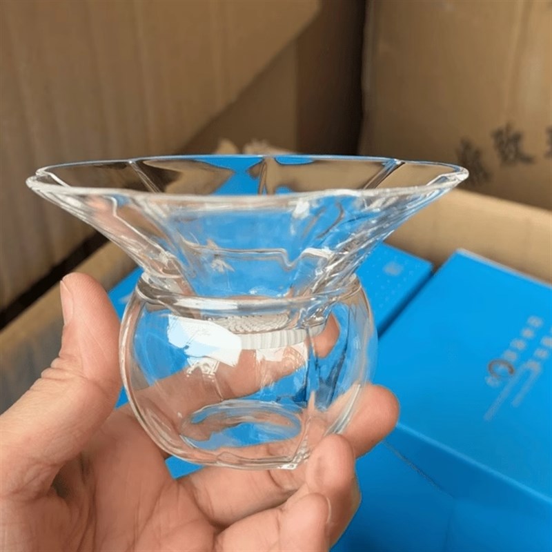 玻璃茶漏纯玻璃一体茶滤公道杯滤网激光打孔功夫茶具配件茶滤茶漏