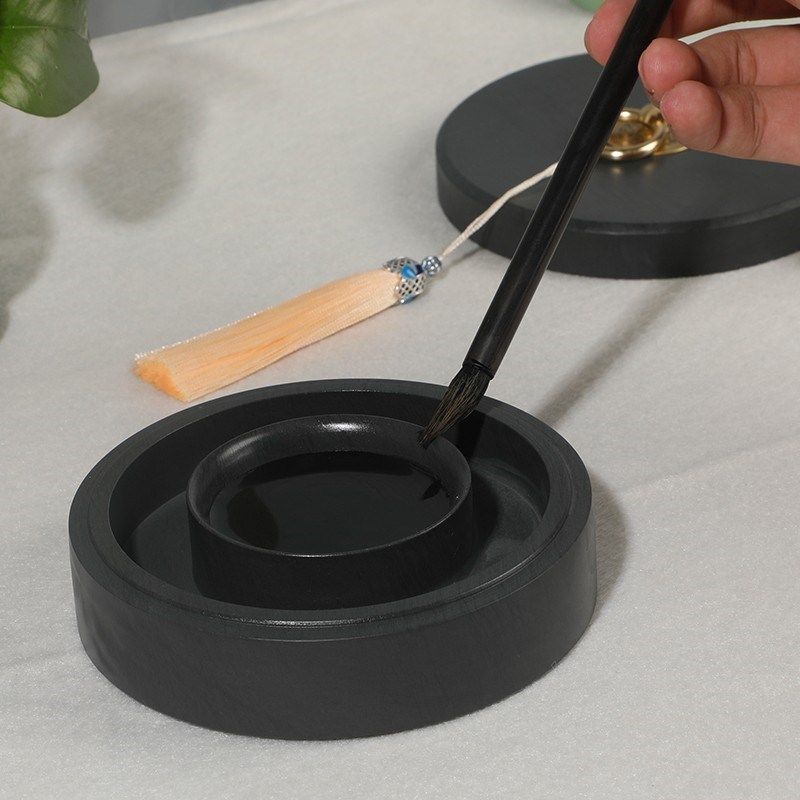 火锅砚台456寸天然原石加厚双圈保湿不干墨毛笔书法送礼装盒墨盒,文具电教/文化用品/商务用品,文房四宝,淘宝优惠券,粉丝福利购,淘宝优惠卷