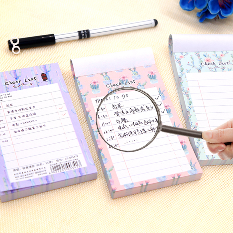 彩页每日计划便签本可撕高颜值无粘性便签纸好看的学生简约小本子