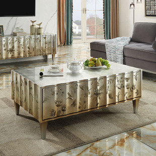 新中式入户玄关柜烤漆彩绘客厅隔断柜轻奢装饰边柜银箔屏风门厅柜