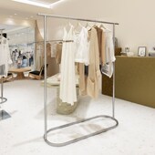 店货架 挂衣架不锈钢中岛衣服架子男女装 童装 店展示架陈列架落地式