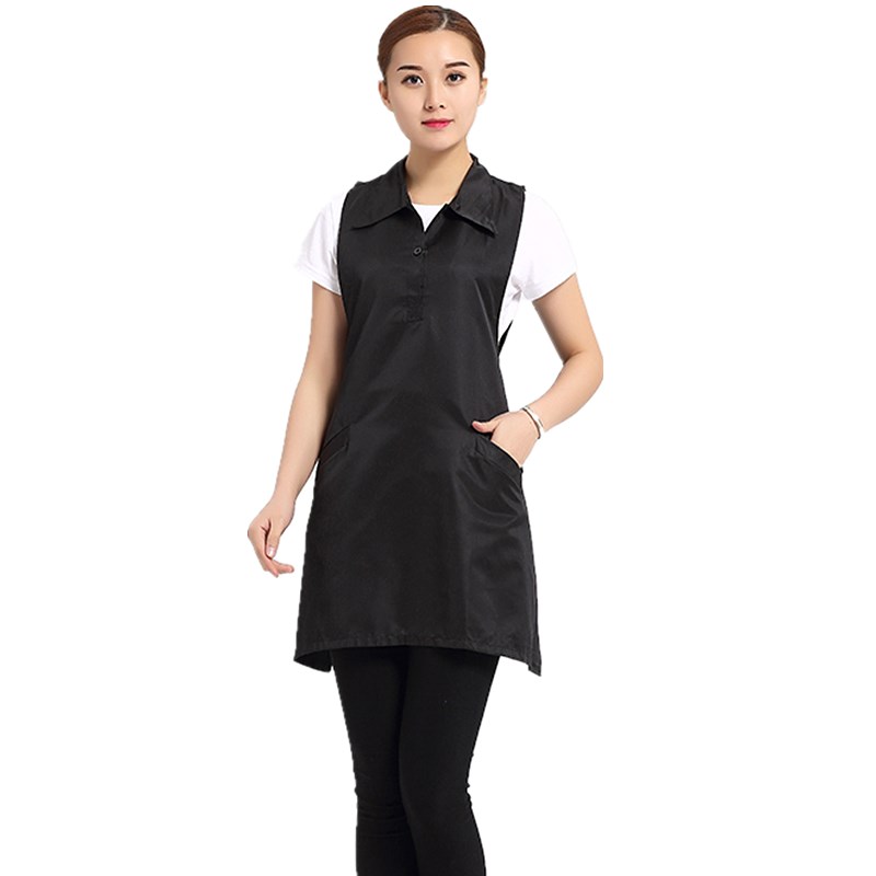 美甲美发围裙理发师技师工服发廊染发助理技师围裙美甲工作服防水