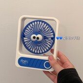 卡通迷你电风扇学生宿舍床上小型床头办公转页扇家用桌面台式 电扇