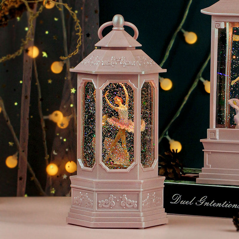 八音盒女孩生日礼物音乐盒小女童可旋转公主跳舞芭蕾舞水晶球摆件