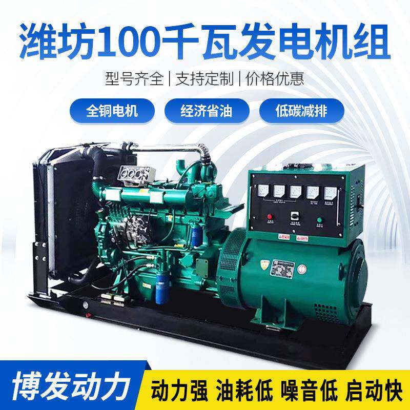 潍坊100千瓦发电机组三相纯铜发电机养殖备用100kw柴油发电机组