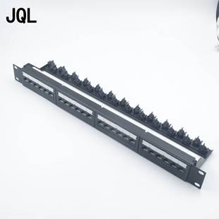 OEM直销镀金24口六类网络配线架CAT6机架式配线架