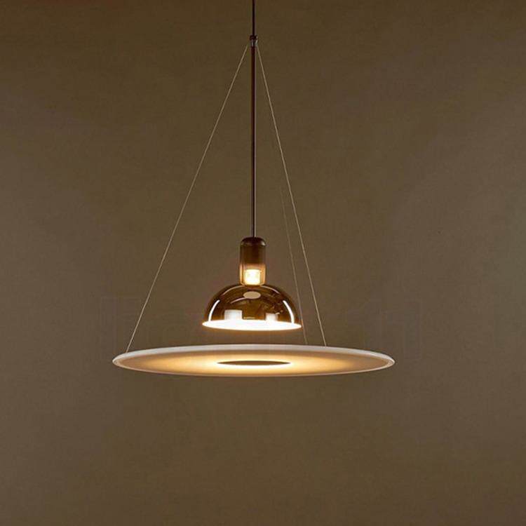 意大利设计师餐厅飞碟吊灯简约餐桌岛台吧台样板房网红新款吊灯